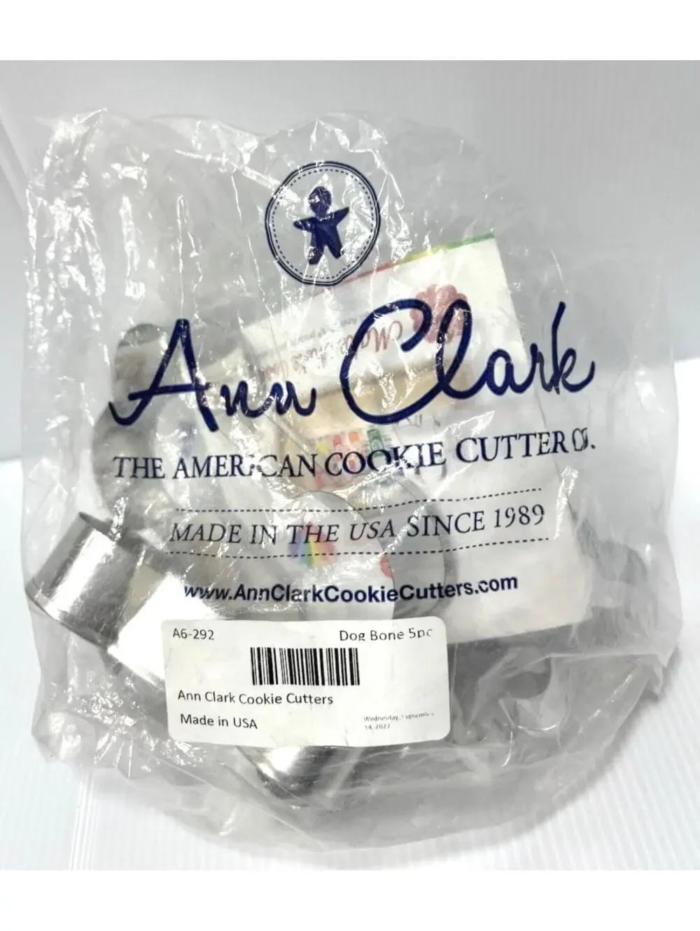 Ann Clark Cookie Cutters Bone Set 5pc USA Dog Bone Shaped Baking Cutters Tools